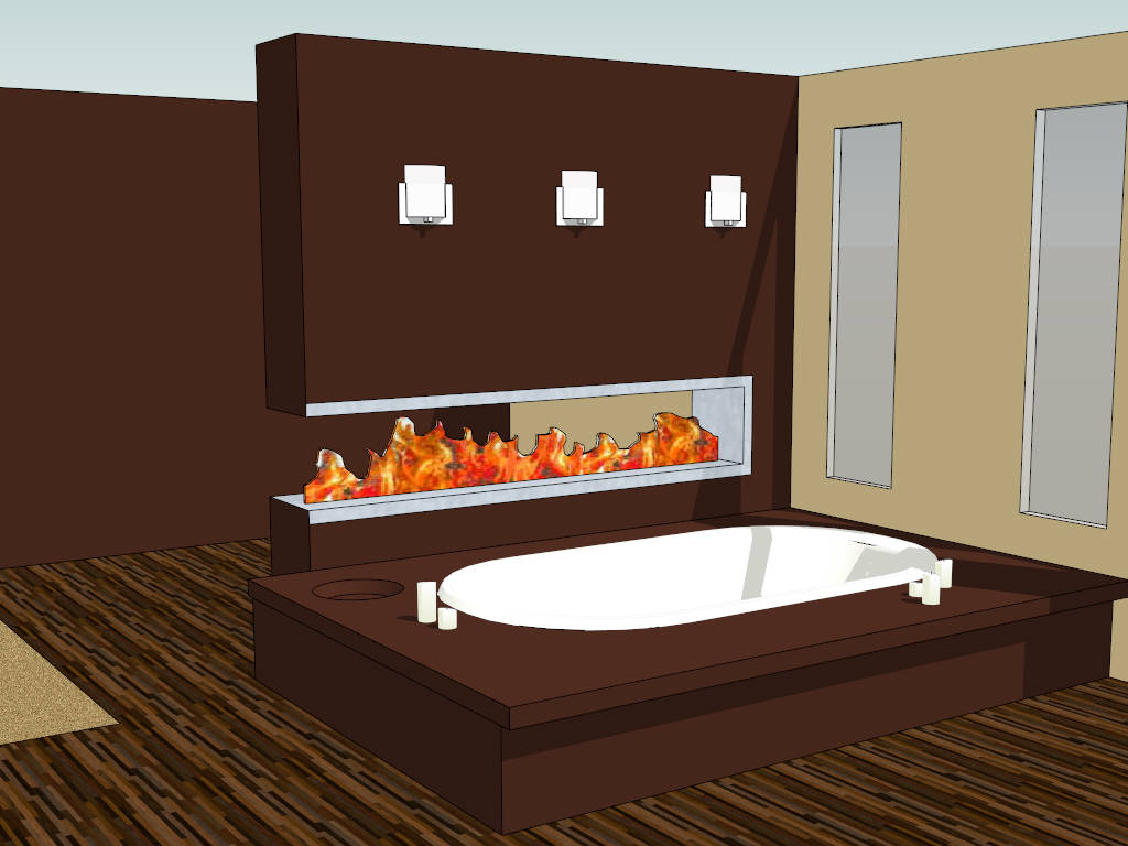 Bathroom Bathtub Idea sketchup model preview - SketchupBox