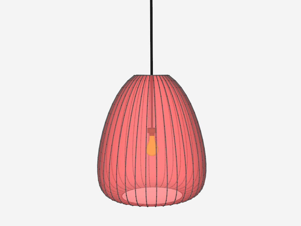 Japanese Style Pendant Light sketchup model preview - SketchupBox