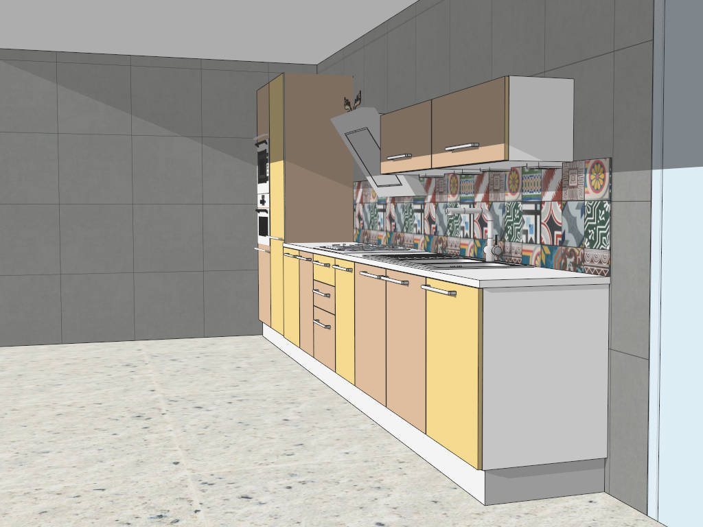 Orange Kitchen Decor Idea sketchup model preview - SketchupBox