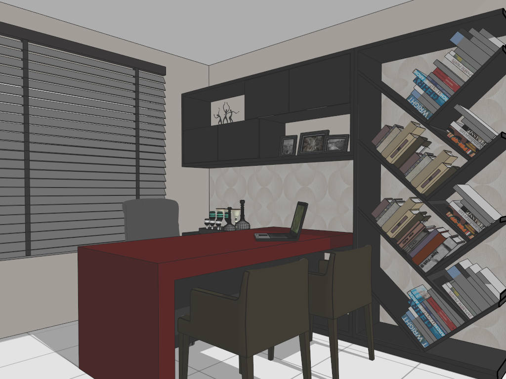 Small Private Office Interior Design sketchup model preview - SketchupBox