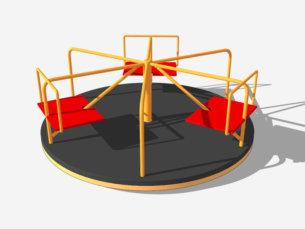 Playground Merry Go Round sketchup model preview - SketchupBox