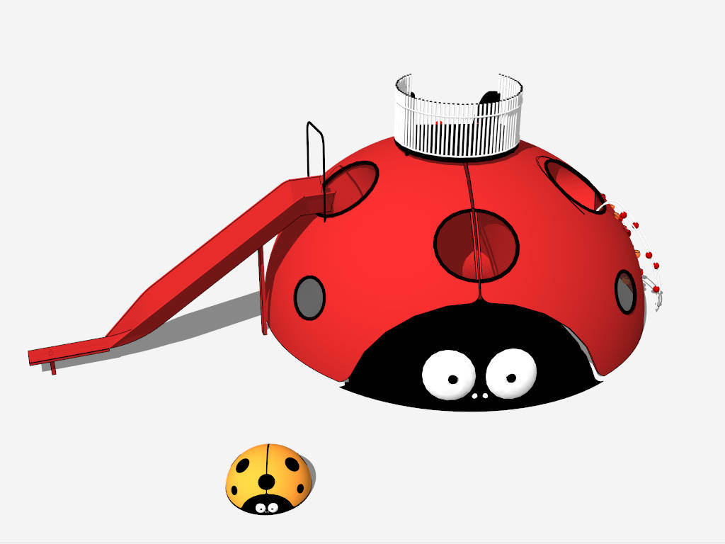 Ladybug Playground Slide Climber sketchup model preview - SketchupBox