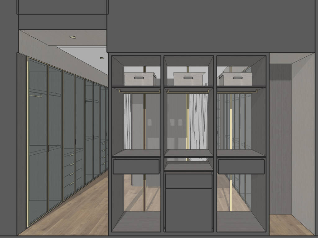 Small Dressing Room Idea sketchup model preview - SketchupBox