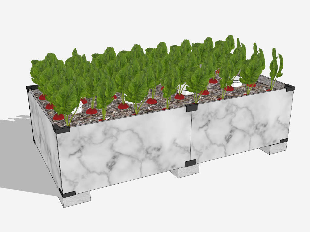 Vegetable Garden Planter Box sketchup model preview - SketchupBox