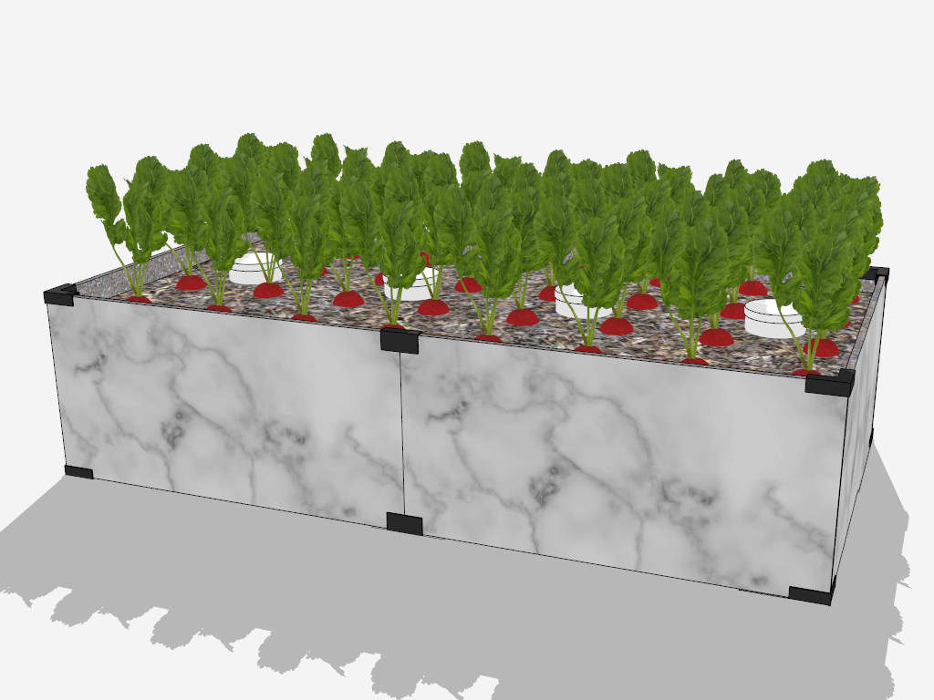Vegetable Garden Planter Box sketchup model preview - SketchupBox