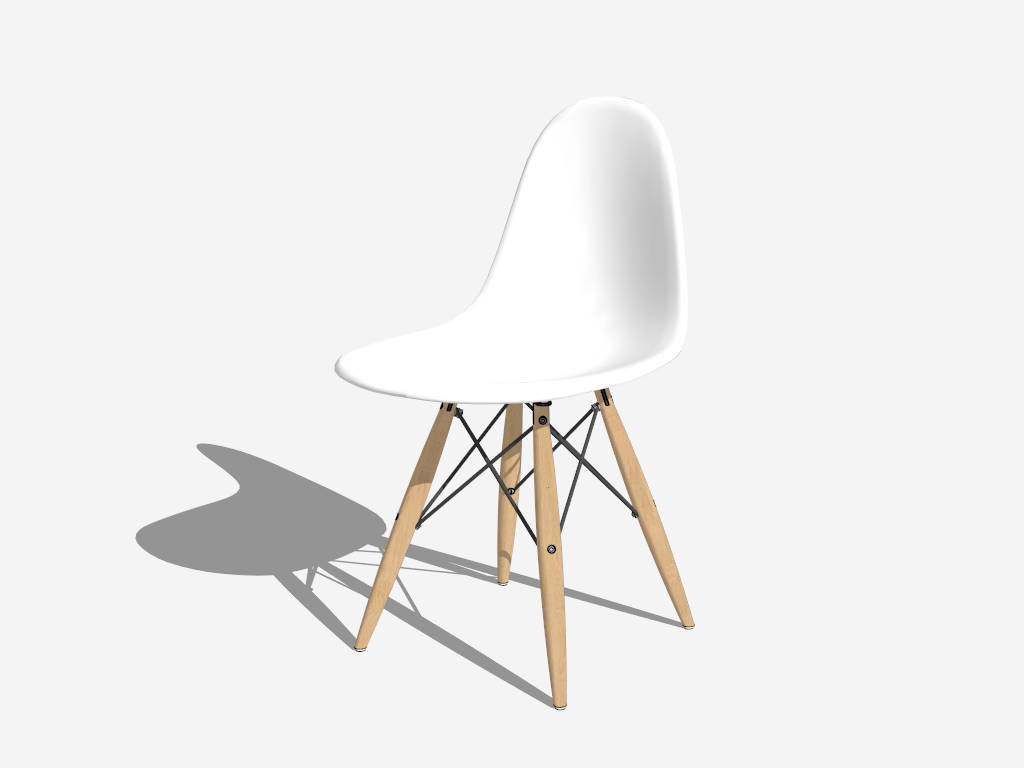 Eames Style Dining Chair sketchup model preview - SketchupBox