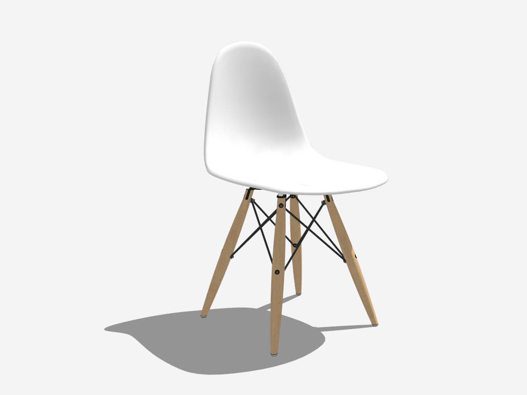 Eames Style Dining Chair sketchup model preview - SketchupBox