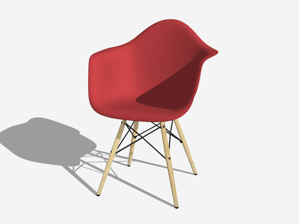 Eames Fiberglass Armchair sketchup model preview - SketchupBox