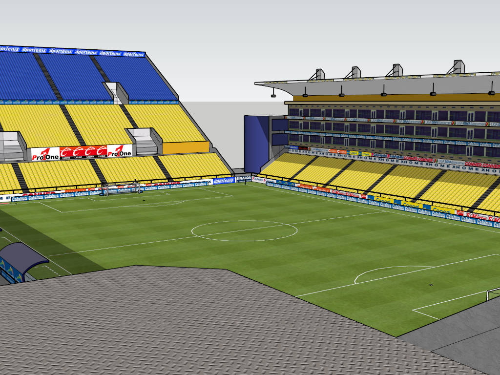 Football Stadium sketchup model preview - SketchupBox