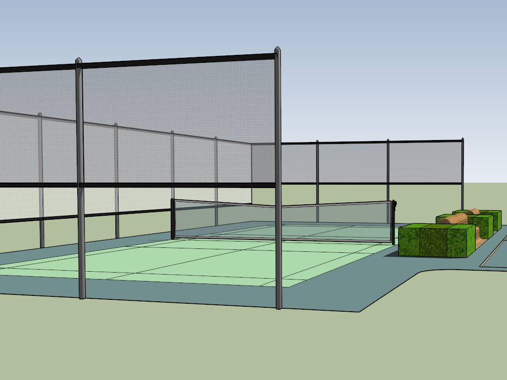 Table Tennis Tables and Tennis Court sketchup model preview - SketchupBox
