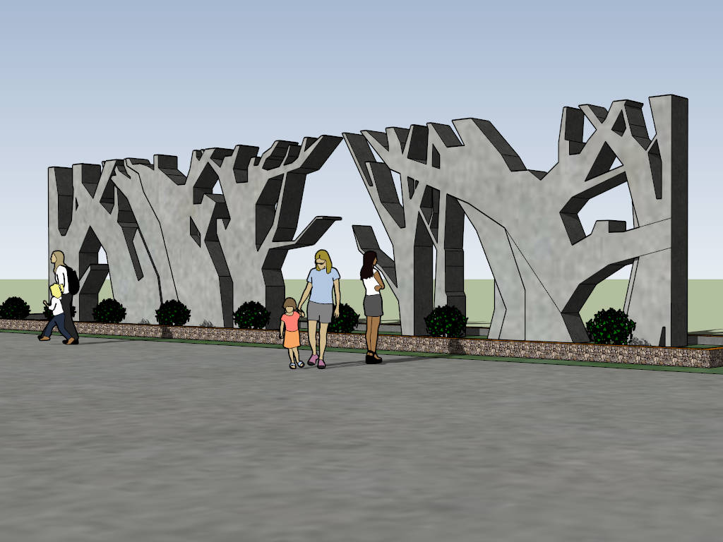 Outdoor Garden Art Decor Tree Sculpture sketchup model preview - SketchupBox