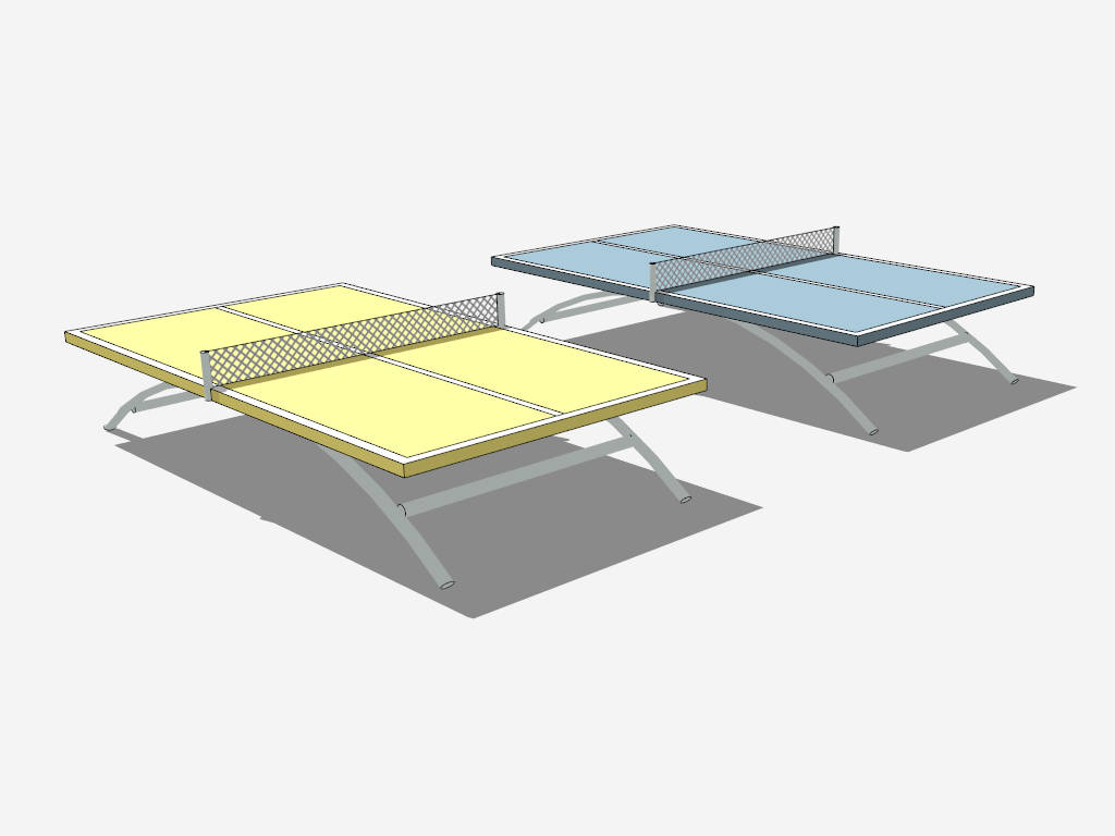 Table Tennis Tables sketchup model preview - SketchupBox