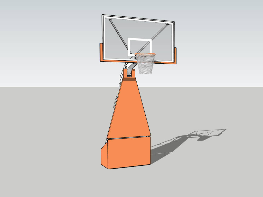 Basketball Hoop Stand sketchup model preview - SketchupBox