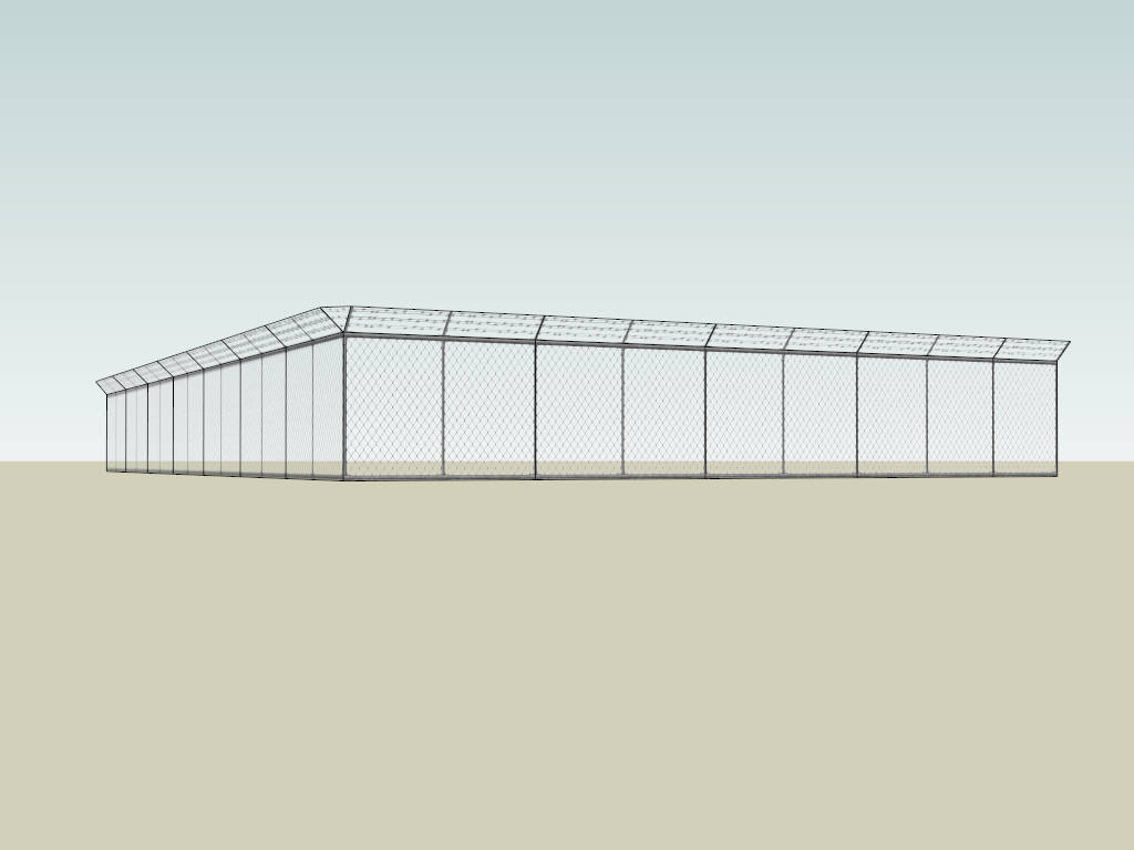 Corner Of Security Mesh Fencing Panels sketchup model preview - SketchupBox