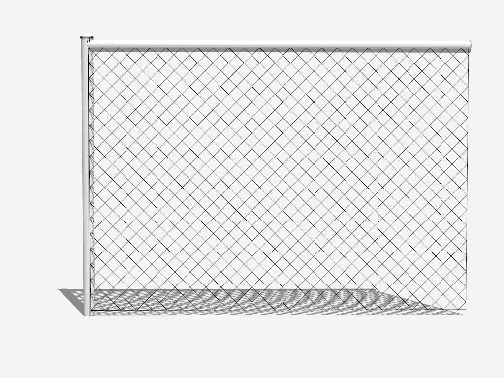 Chain Link Fencing sketchup model preview - SketchupBox