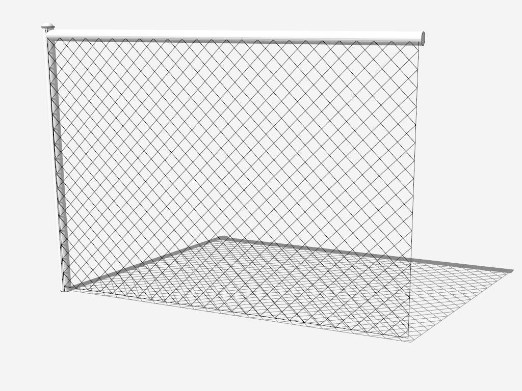Chain Link Fencing sketchup model preview - SketchupBox