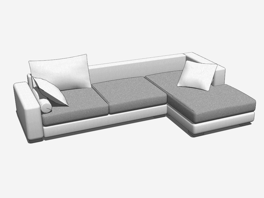 Small Corner Couch sketchup model preview - SketchupBox