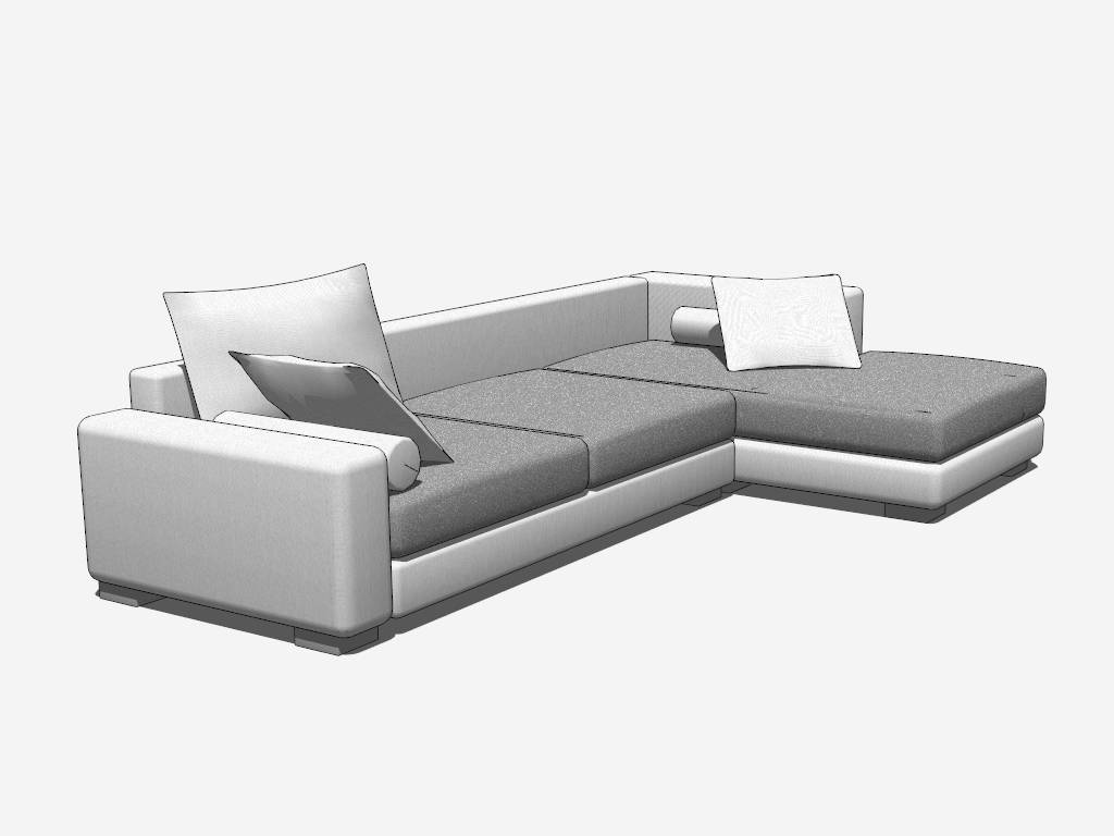 Small Corner Couch sketchup model preview - SketchupBox