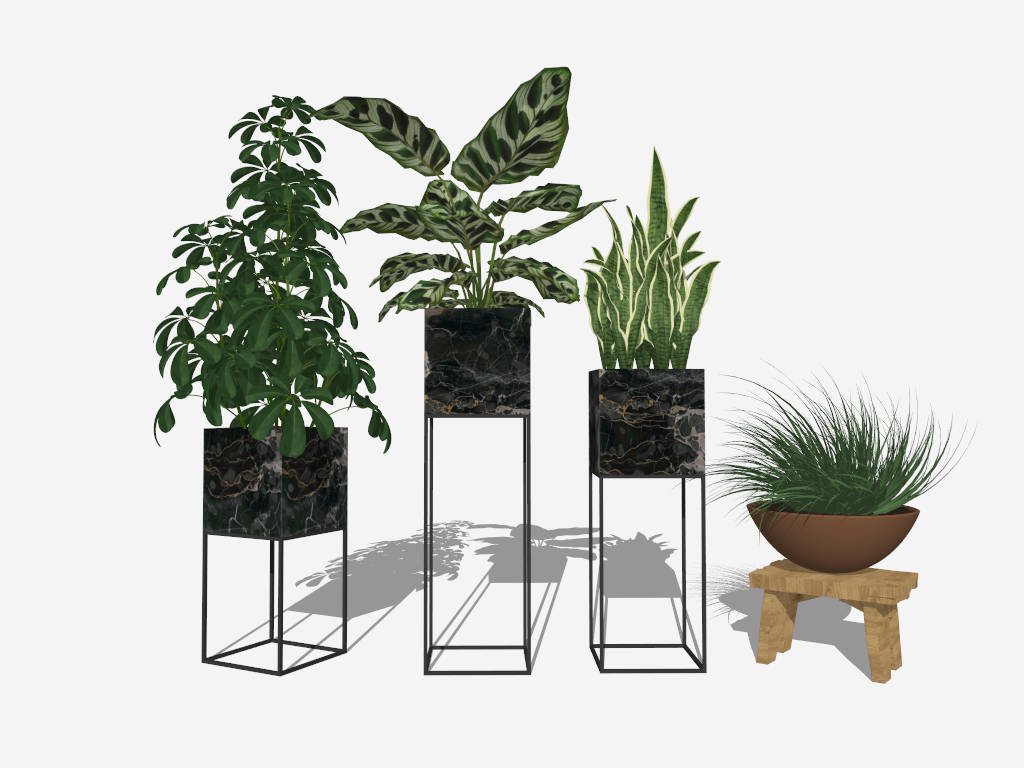 Indoor Planter Stand Ideas sketchup model preview - SketchupBox