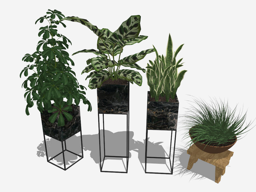 Indoor Planter Stand Ideas sketchup model preview - SketchupBox