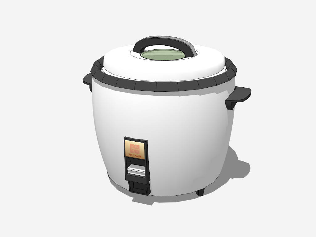 White Rice Cooker sketchup model preview - SketchupBox