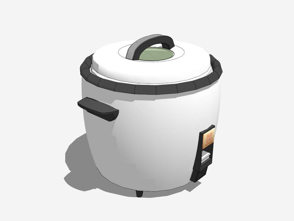 White Rice Cooker sketchup model preview - SketchupBox
