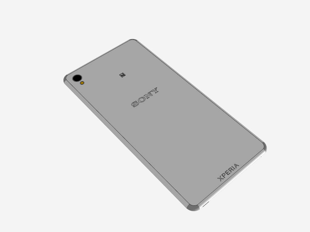 Sony Xperia M2 Smartphone sketchup model preview - SketchupBox
