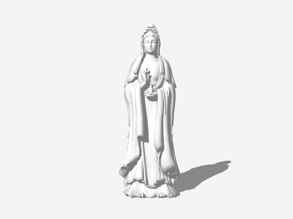 Guanyin Buddha Statue sketchup model preview - SketchupBox