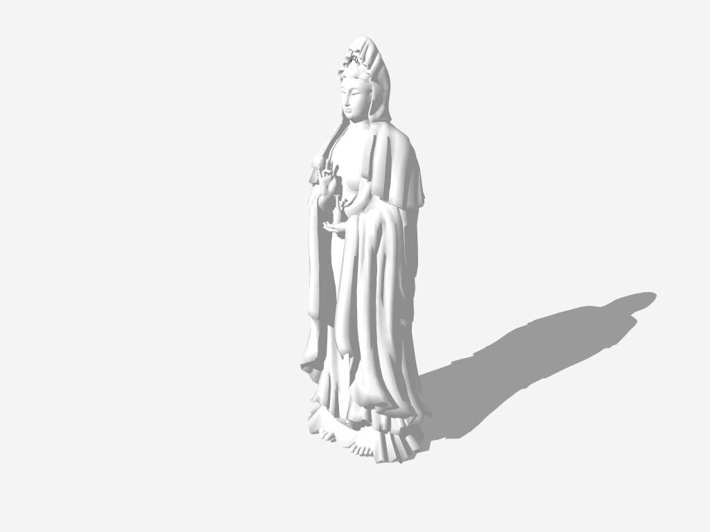 Guanyin Buddha Statue sketchup model preview - SketchupBox