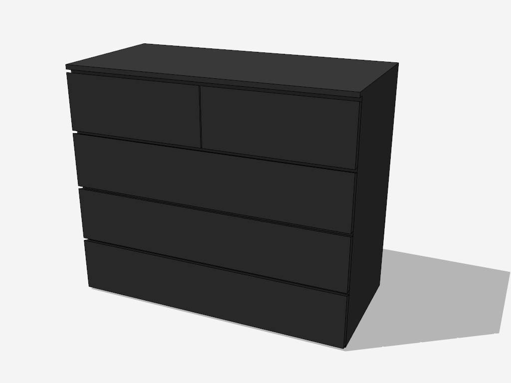 Black Dresser For Bedroom sketchup model preview - SketchupBox