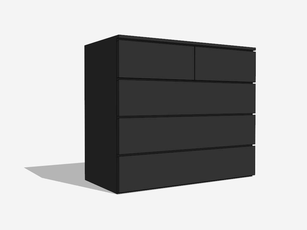 Black Dresser For Bedroom sketchup model preview - SketchupBox