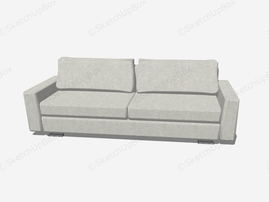 Modern 2 Seater Sofa sketchup model preview - SketchupBox