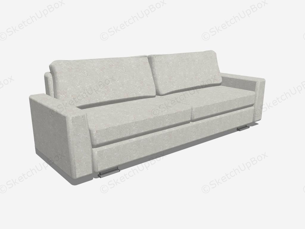 Modern 2 Seater Sofa sketchup model preview - SketchupBox