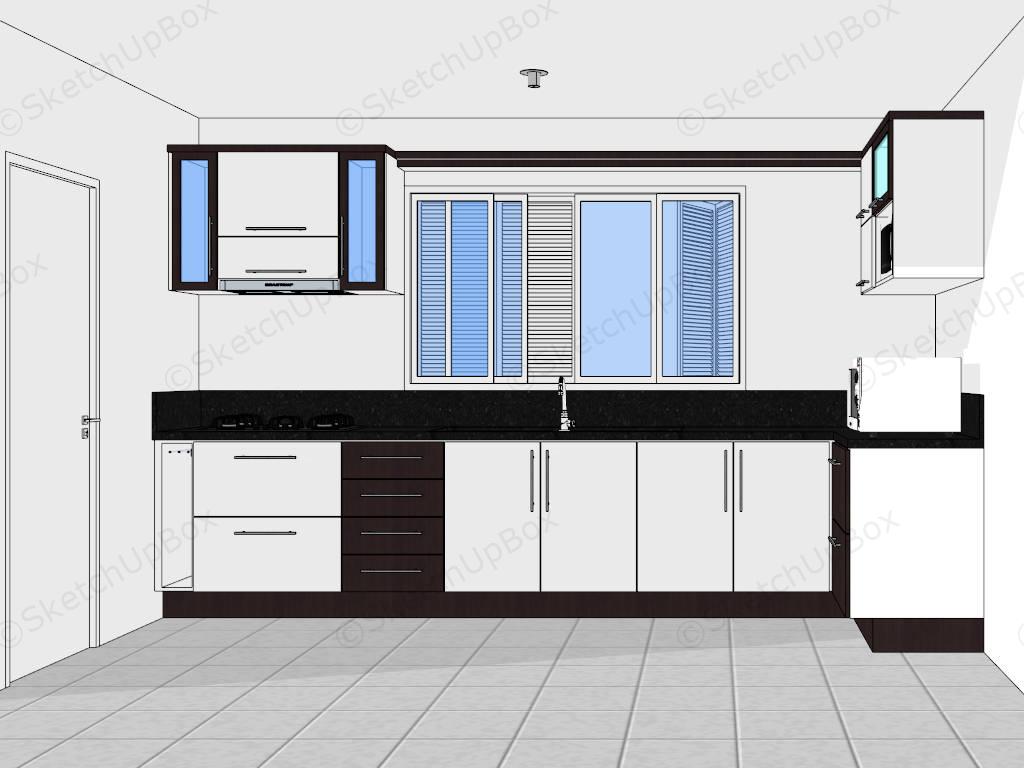 Black And White Kitchen Designs sketchup model preview - SketchupBox