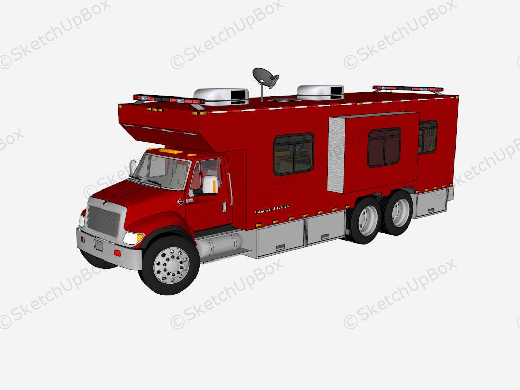 Fire Command Vehicle sketchup model preview - SketchupBox