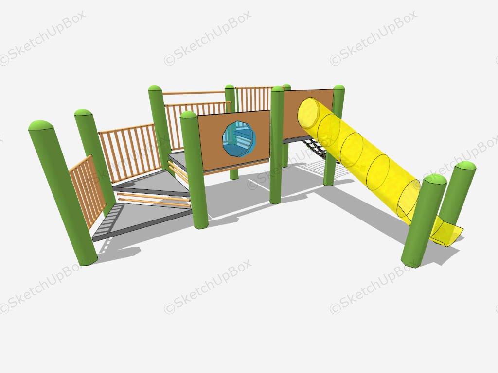 Outdoor Kids Playground Set sketchup model preview - SketchupBox