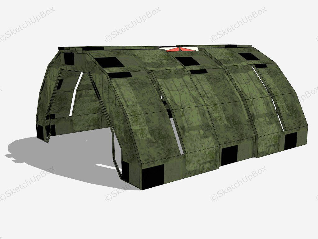 Camping Military Tent sketchup model preview - SketchupBox