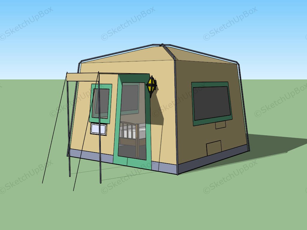 House Tent For Camping sketchup model preview - SketchupBox