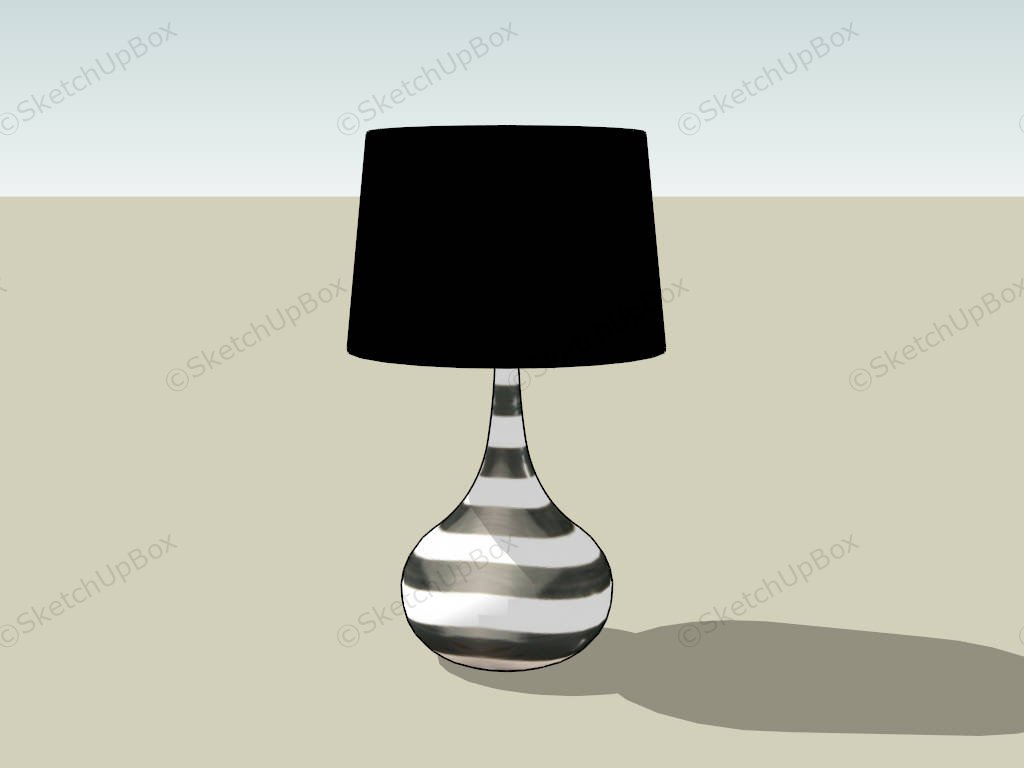 Zebra Stripe Table Lamp sketchup model preview - SketchupBox