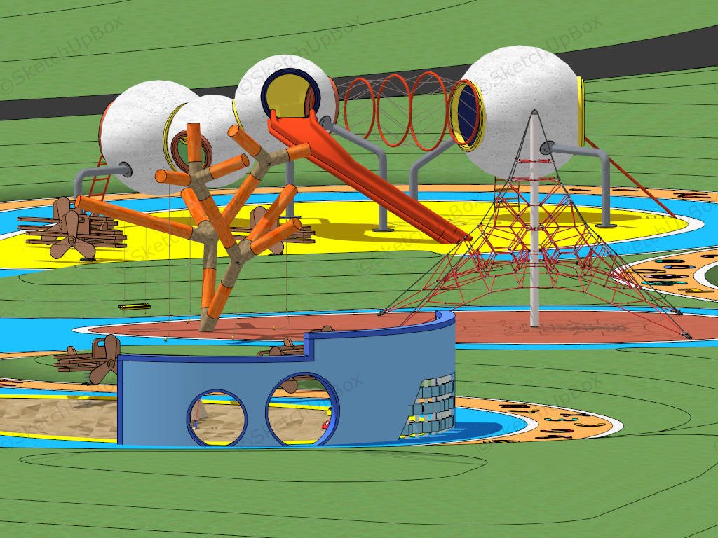 Kids Place Adventure Playground sketchup model preview - SketchupBox