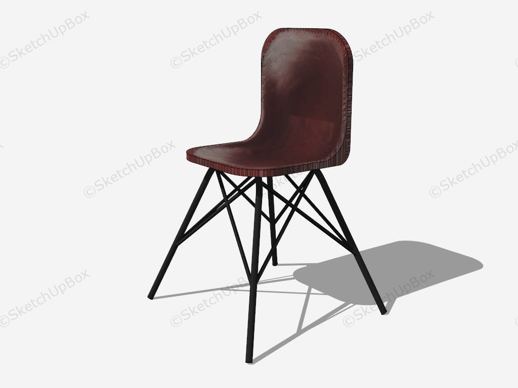 Vintage Industrial Dining Chair sketchup model preview - SketchupBox