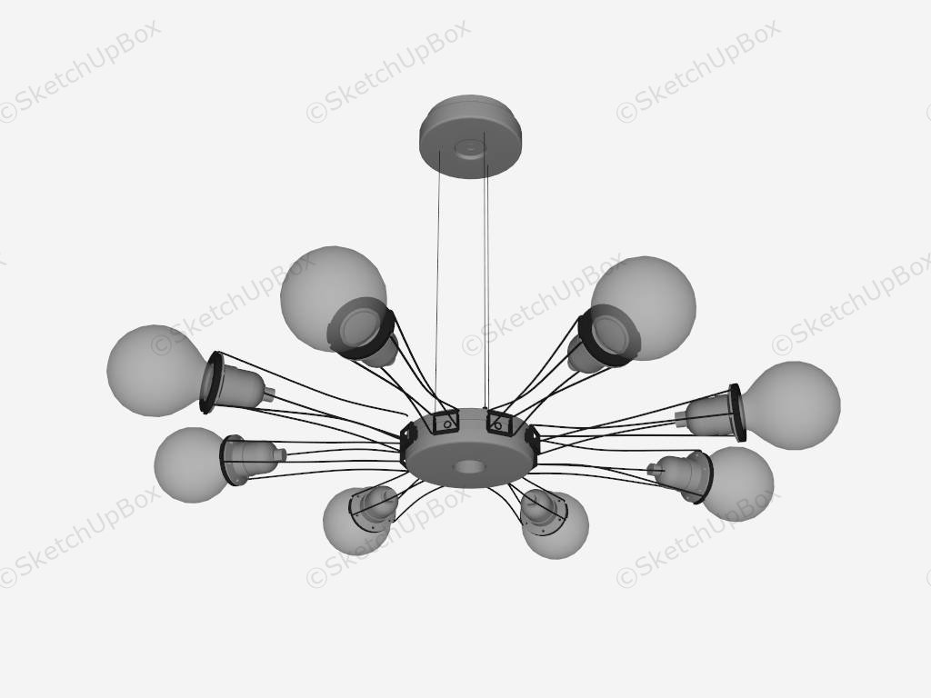 Eight Branch Chandelier sketchup model preview - SketchupBox