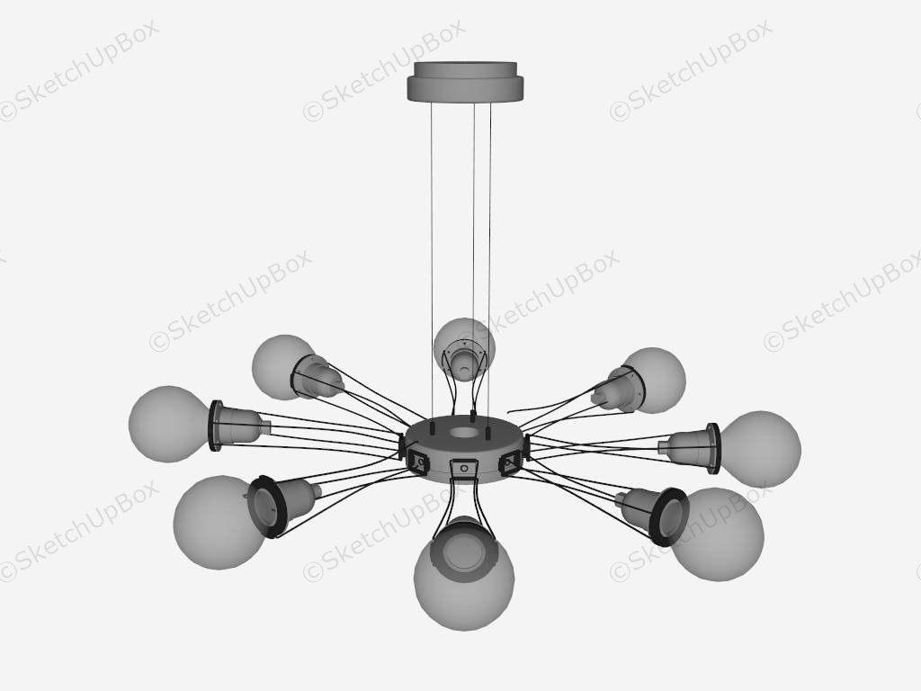 Eight Branch Chandelier sketchup model preview - SketchupBox