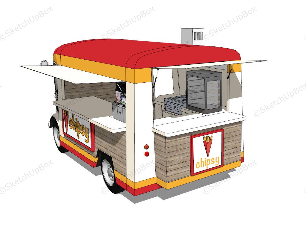 Street Food Truck sketchup model preview - SketchupBox