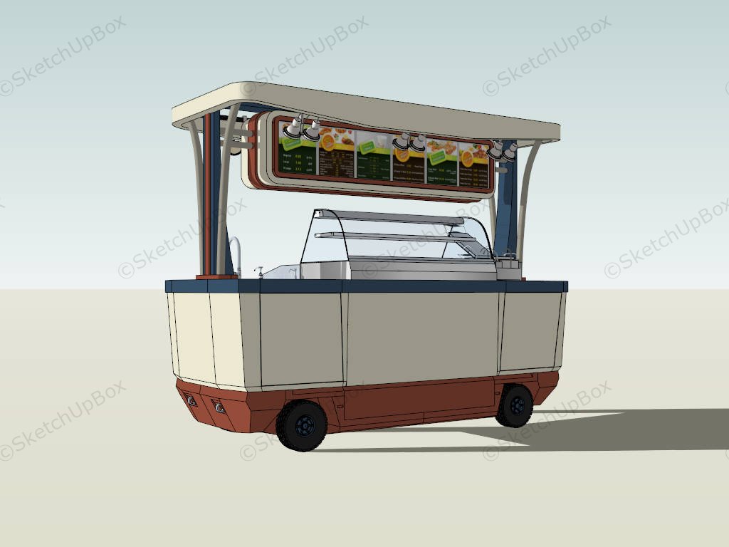 Mobile BBQ Food Trailer sketchup model preview - SketchupBox