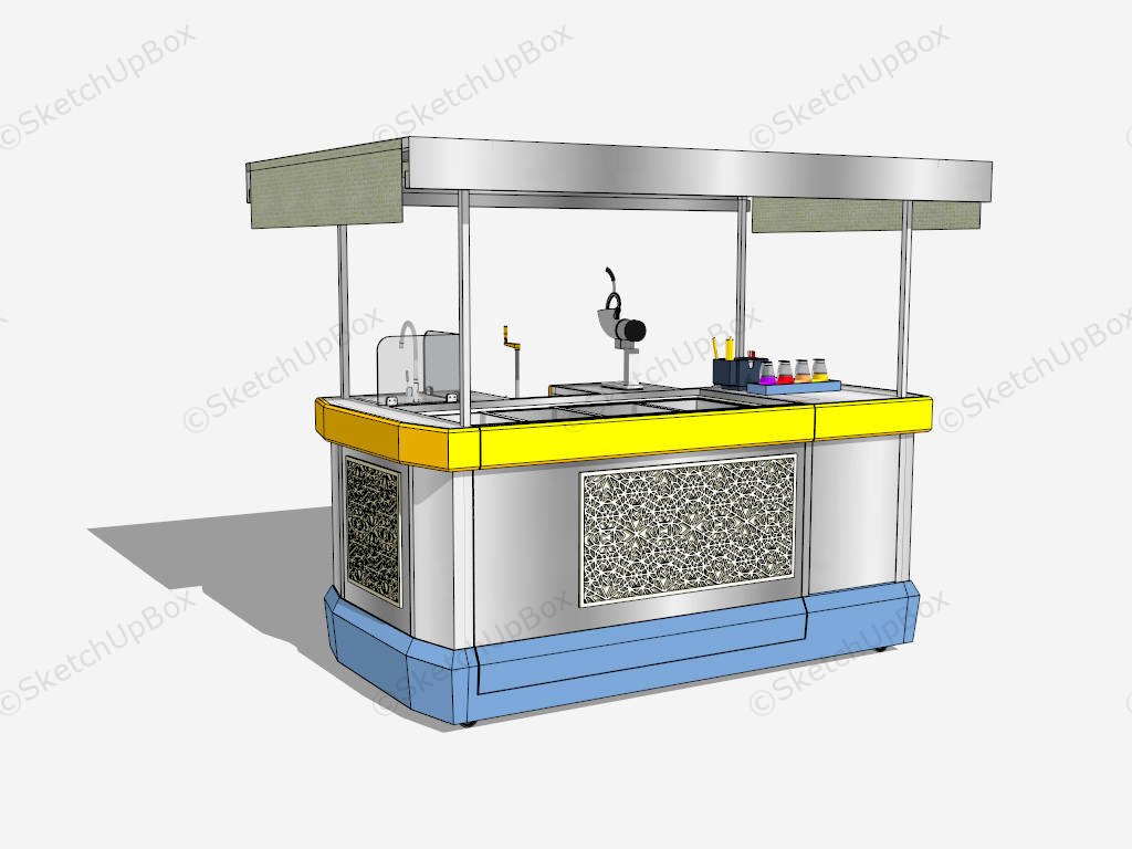 Arancini Food Cart sketchup model preview - SketchupBox