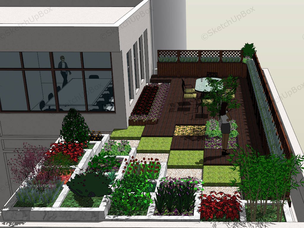 Roof Garden Design Ideas sketchup model preview - SketchupBox