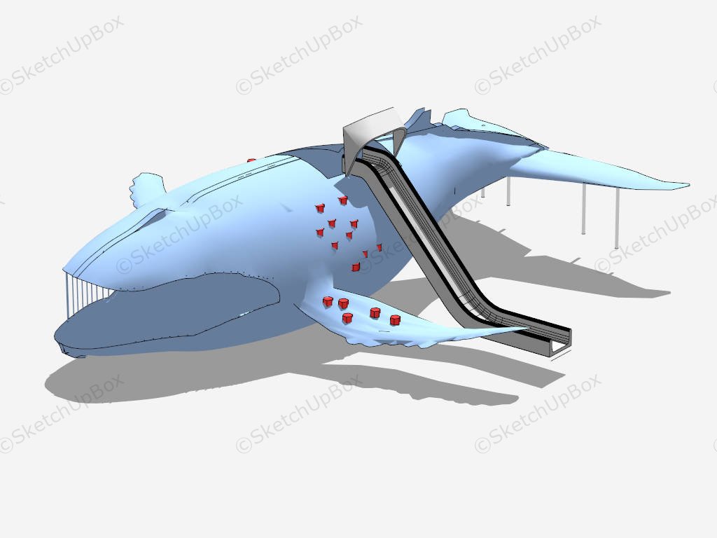 Blue Whale Playground sketchup model preview - SketchupBox