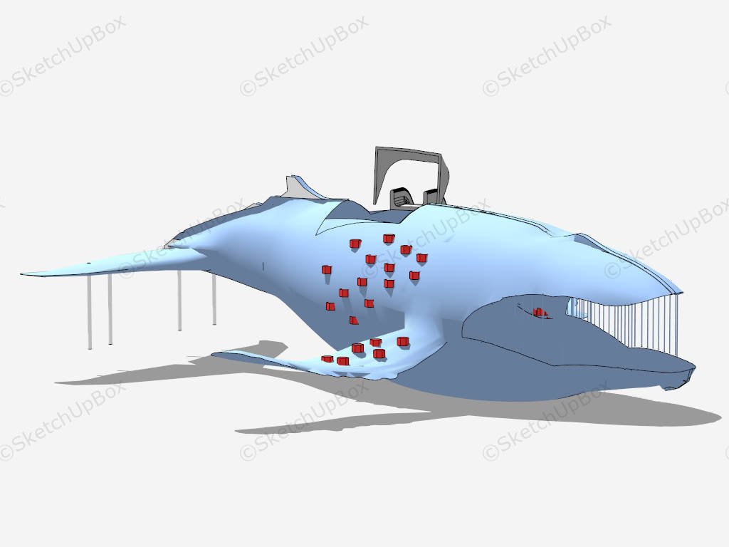 Blue Whale Playground sketchup model preview - SketchupBox