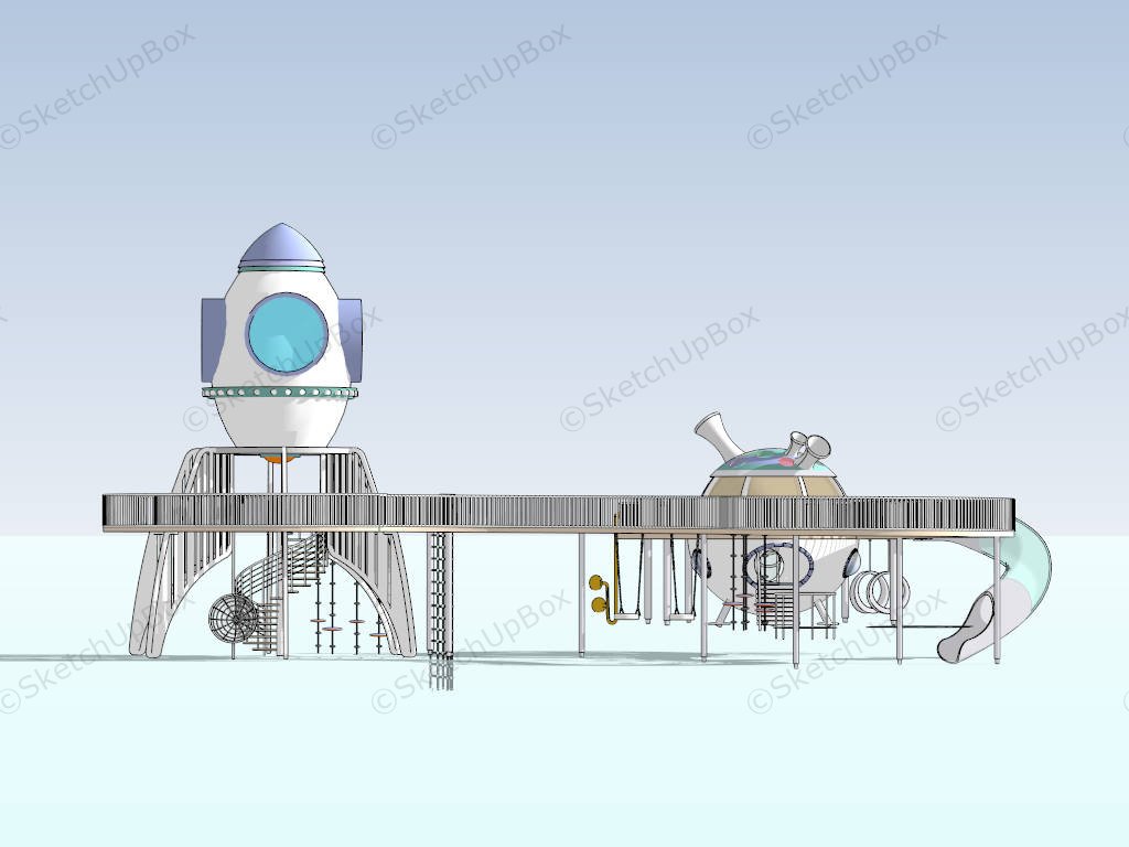 Rocket Ship Playground Equipment sketchup model preview - SketchupBox